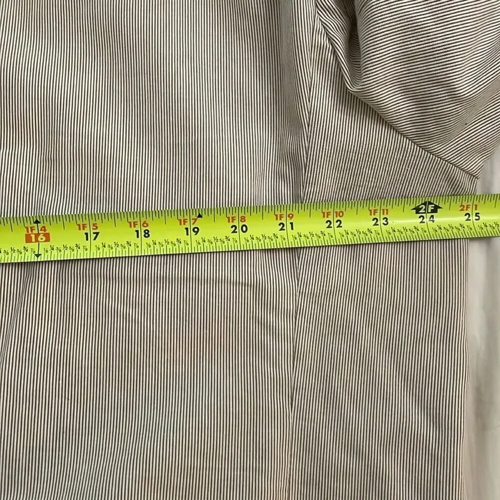 Alan Flusser Seersucker Suit Mens XL Blazer 40x30 Pants Gray Striped Cotton